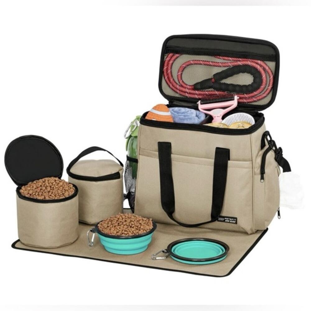 Brand New! PetsFit Week Away Pet Travel Pack for Cat or Small Dog - Beige
